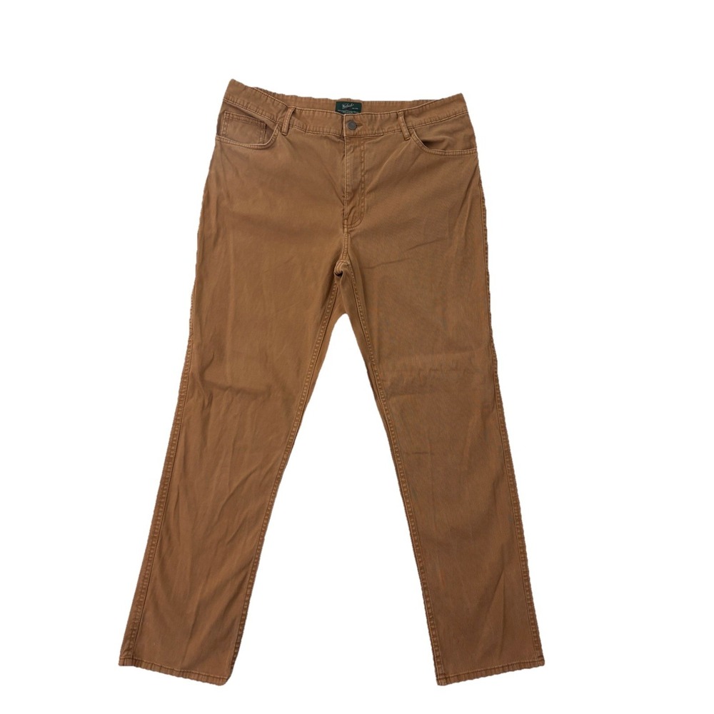 Woolrich Men's Straight Fit Stretch 5 Pocket Utility Pants 36x32 Tan 0481‎